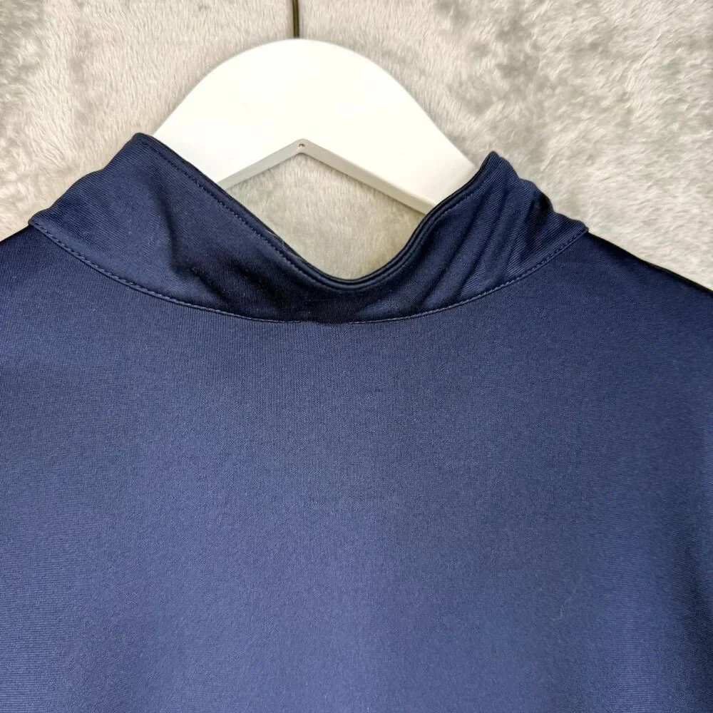 Utah Jazz Pullover Mens 2XL Nike Dri Fit NBA Blue Performance 1/4 Zip Mock Neck